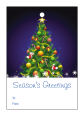 Decorated Christmas Tree Vertical Rectangle To From Hang Tag